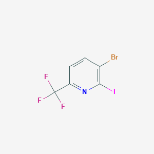 molecular formula C6H2BrF3IN B1391165 3-Bromo-2-iodo-6-(trifluoromethyl)pyridine CAS No. 1214348-80-7