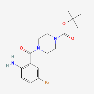 molecular formula C16H22BrN3O3 B13911673 Tert-butyl 4-(2-amino-5-bromobenzoyl)piperazine-1-carboxylate 