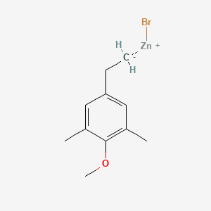 molecular formula C11H15BrOZn B13911708 3,5-Dimethyl-4-methoxyphenethylzinc bromide 