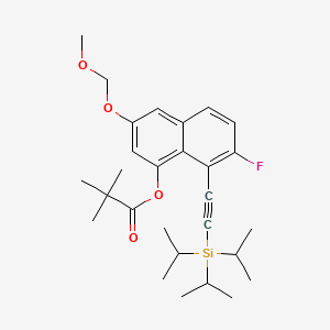 7-Fluoro-3-(methoxymethoxy)-8-((triisopropylsilyl)ethynyl)naphthalen-1-yl pivalate