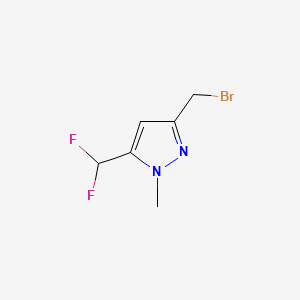 3-(Bromomethyl)-5-(difluoromethyl)-1-methyl-1H-pyrazole