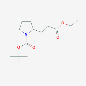 molecular formula C14H25NO4 B13911731 Tert-butyl 2-(3-ethoxy-3-oxopropyl)pyrrolidine-1-carboxylate 