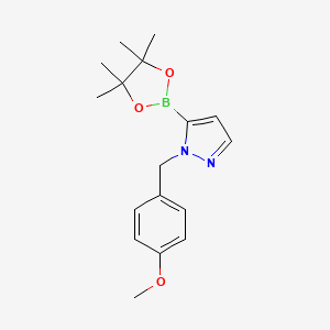 1-[(4-Methoxyphenyl)methyl]-5-(4,4,5,5-tetramethyl-1,3,2-dioxaborolan-2-yl)pyrazole