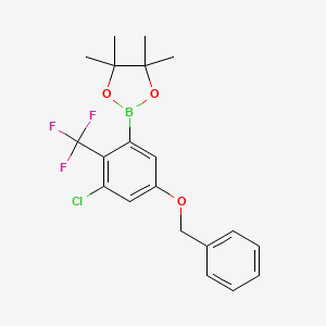 2-(5-(Benzyloxy)-3-chloro-2-(trifluoromethyl)phenyl)-4,4,5,5-tetramethyl-1,3,2-dioxaborolane