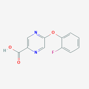 molecular formula C11H7FN2O3 B1391176 5-(2-Fluorophenoxy)pyrazine-2-carboxylic acid CAS No. 1199215-96-7