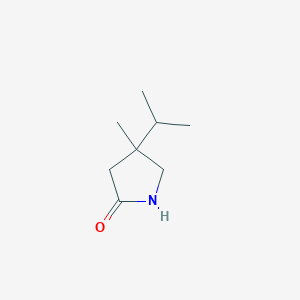 molecular formula C8H15NO B1391177 4-异丙基-4-甲基吡咯烷-2-酮 CAS No. 1217862-71-9