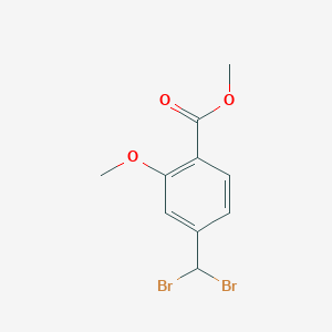 molecular formula C10H10Br2O3 B13911781 4-(Dibromomethyl)-2-methoxybenzoic acid methyl ester 