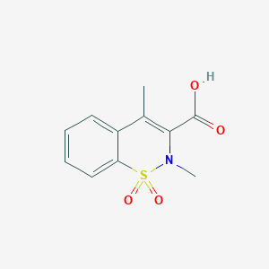 molecular formula C11H11NO4S B13911789 2,4-Dimethyl-1,1-dioxo-1lambda6,2-benzothiazine-3-carboxylic acid 