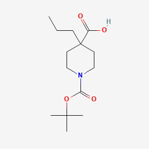 molecular formula C14H25NO4 B1391179 1-(叔丁氧羰基)-4-丙基哌啶-4-羧酸 CAS No. 1217863-02-9