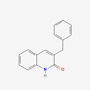 molecular formula C16H13NO B13911808 2(1H)-Quinolinone, 3-(phenylmethyl)- CAS No. 101273-50-1