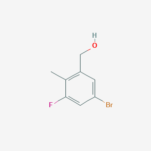 molecular formula C8H8BrFO B13911829 (5-Bromo-3-fluoro-2-methylphenyl)methanol 