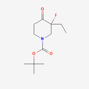 molecular formula C12H20FNO3 B13911837 tert-Butyl 3-ethyl-3-fluoro-4-oxopiperidine-1-carboxylate 