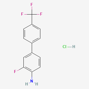 molecular formula C13H10ClF4N B1391184 3-Fluoro-4'-(trifluoromethyl)[1,1'-biphenyl]-4-ylamine hydrochloride CAS No. 1184977-06-7