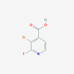 molecular formula C6H3BrFNO2 B13911844 3-Bromo-2-fluoropyridine-4-carboxylic acid 