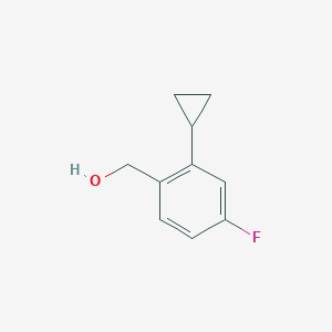 molecular formula C10H11FO B13911846 (2-Cyclopropyl-4-fluorophenyl)methanol 