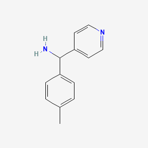 molecular formula C13H14N2 B13911859 C-Pyridin-4-yl-C-p-tolyl-methylamine CAS No. 889940-04-9