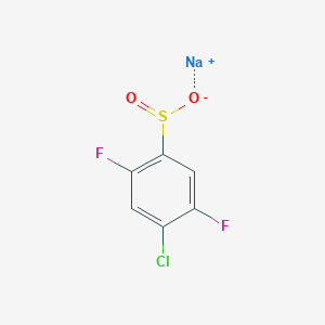 molecular formula C6H2ClF2NaO2S B13911884 4-Chloro-2,5-difluorobenzenesulfinic acid sodium salt 