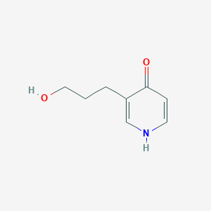 molecular formula C8H11NO2 B1391189 3-(3-羟丙基)吡啶-4-醇 CAS No. 1203499-54-0