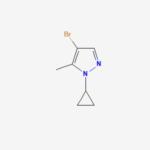 molecular formula C7H9BrN2 B13911894 4-Bromo-1-cyclopropyl-5-methyl-1H-pyrazole 