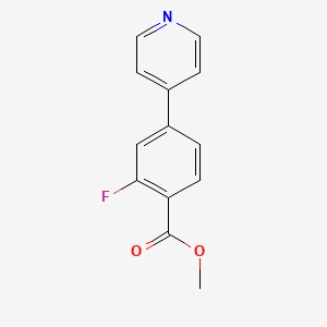 molecular formula C13H10FNO2 B13911895 Methyl 2-fluoro-4-(pyridin-4-yl)benzoate 