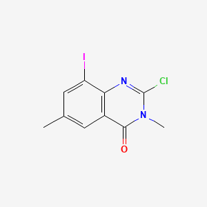 molecular formula C10H8ClIN2O B13911896 2-Chloro-8-iodo-3,6-dimethyl-quinazolin-4-one 