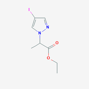 molecular formula C8H11IN2O2 B1391191 ethyl 2-(4-iodo-1H-pyrazol-1-yl)propanoate CAS No. 1217862-33-3