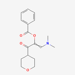 [1-(Dimethylamino)-3-(oxan-4-yl)-3-oxoprop-1-en-2-yl] benzoate