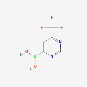 molecular formula C5H4BF3N2O2 B13911978 [6-(Trifluoromethyl)pyrimidin-4-yl]boronic acid 