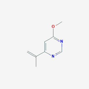 molecular formula C8H10N2O B13911998 4-Methoxy-6-(prop-1-en-2-yl)pyrimidine 