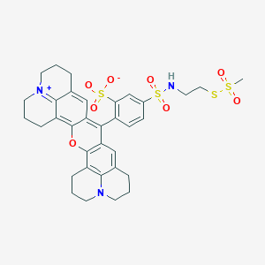 molecular formula C34H37N3O8S4 B013912 德州红-磺酰胺乙基甲基硫磺酸酯 CAS No. 386229-76-1