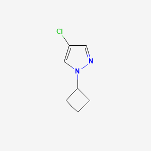 molecular formula C7H9ClN2 B13912000 4-Chloro-1-cyclobutyl-1H-pyrazole 