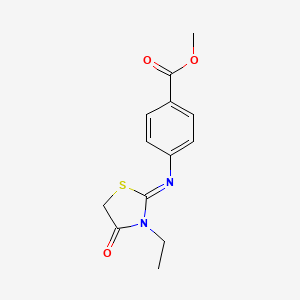 methyl 4-{[(2E)-3-ethyl-4-oxo-1,3-thiazolidin-2-ylidene]amino}benzoate