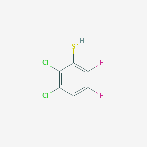 molecular formula C6H2Cl2F2S B13912031 2,3-Dichloro-5,6-difluorobenzenethiophenol 