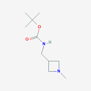 molecular formula C10H20N2O2 B1391205 tert-butyl N-[(1-methylazetidin-3-yl)methyl]carbamate CAS No. 1193386-53-6