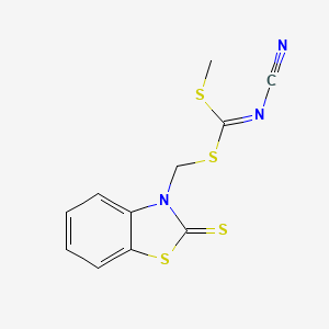 Methyl [(2-thioxobenzo[d]thiazol-3(2H)-yl)methyl] cyanocarbonimidodithioate