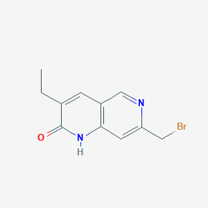 7-(bromomethyl)-3-ethyl-1H-1,6-naphthyridin-2-one