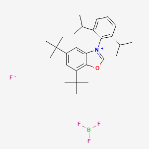 5,7-Ditert-butyl-3-[2,6-di(propan-2-yl)phenyl]-1,3-benzoxazol-3-ium;trifluoroborane;fluoride