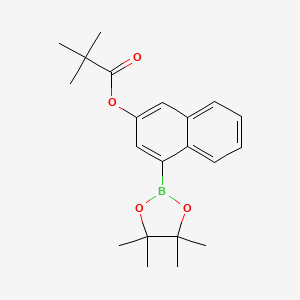 4-(4,4,5,5-Tetramethyl-1,3,2-dioxaborolan-2-yl)naphthalen-2-yl pivalate