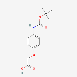 molecular formula C13H17NO5 B1391211 {4-[(叔丁氧羰基)氨基]苯氧基}乙酸 CAS No. 188751-52-2