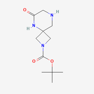 molecular formula C11H19N3O3 B13912113 Tert-butyl 6-oxo-2,5,8-triazaspiro[3.5]nonane-2-carboxylate 