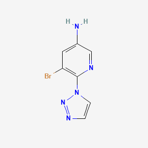 molecular formula C7H6BrN5 B13912121 5-Bromo-6-(1H-1,2,3-triazol-1-yl)pyridin-3-amine 