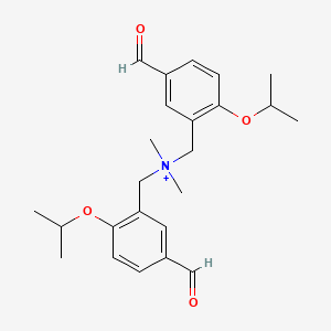 Bis[(5-formyl-2-propan-2-yloxyphenyl)methyl]-dimethylazanium