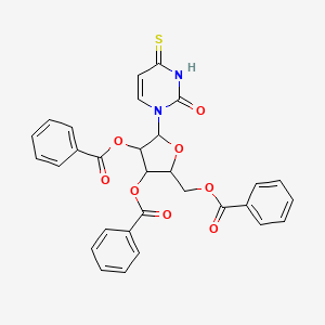 molecular formula C30H24N2O8S B13912139 [3,4-Dibenzoyloxy-5-(2-oxo-4-sulfanylidenepyrimidin-1-yl)oxolan-2-yl]methyl benzoate CAS No. 15049-50-0