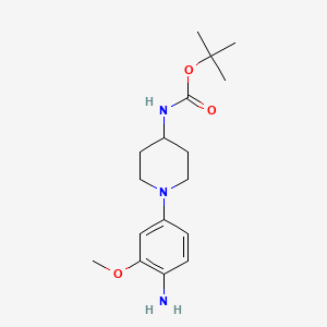 Tert-butyl (1-(4-amino-3-methoxyphenyl)piperidin-4-yl)carbamate