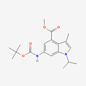 Methyl 3-methyl-6-[(2-methylpropan-2-yl)oxycarbonylamino]-1-propan-2-ylindole-4-carboxylate