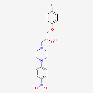 molecular formula C19H22FN3O4 B1391215 1-(4-Fluorophenoxy)-3-[4-(4-nitrophenyl)piperazin-1-yl]propan-2-ol CAS No. 1254122-84-3