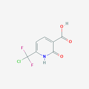 molecular formula C7H4ClF2NO3 B13912155 6-[Chloro(difluoro)methyl]-2-oxo-1,2-dihydropyridine-3-carboxylic acid 