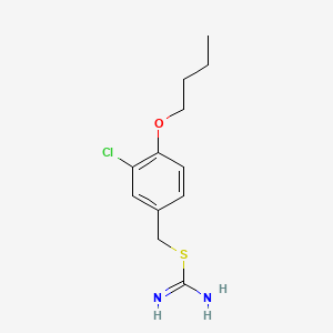 molecular formula C12H17ClN2OS B13912167 4-Butoxy-3-chlorobenzyl imidothiocarbamate 