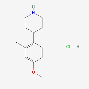 molecular formula C13H20ClNO B1391217 4-(4-Methoxy-2-methylphenyl)piperidine hydrochloride CAS No. 1185297-37-3