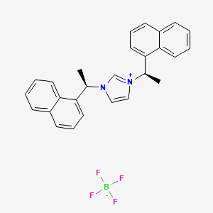 molecular formula C27H25BF4N2 B13912189 1,3-Bis((R)-1-(naphthalen-1-yl)ethyl)-1H-imidazol-3-ium tetrafluoroborate 